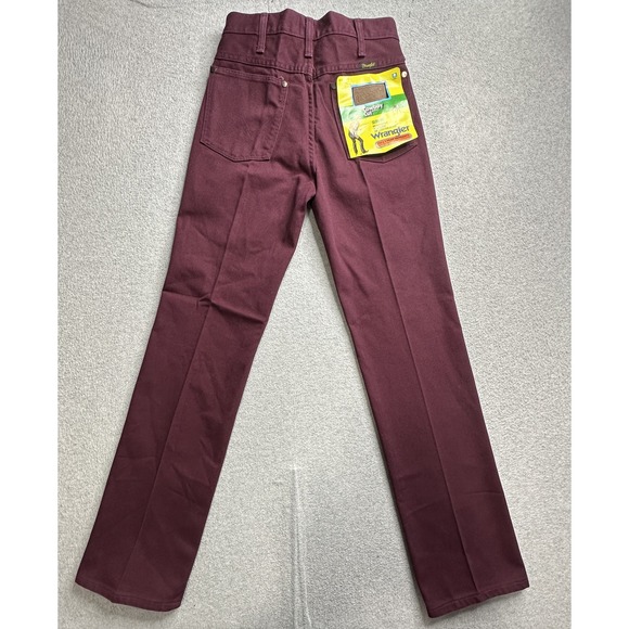 Vintage Wrangler Cowboy Cut Jeans Mens 29x32 Maroon Slim Fit Made USA 936CWE 90s
